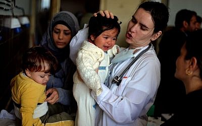 The Vrazhdebna refugee camp in Sofia, where doctors organized by Shalom are helping the Syrians. (photo credit: Georgi Kozhuharov)