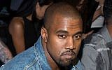 Kanye West attends a show for the Alexander Wang collection during Mercedes-Benz Fashion Week in New York in September. (photo credit: AP/Dario Cantatore/Invision)