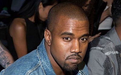 Kanye West attends a show for the Alexander Wang collection during Mercedes-Benz Fashion Week in New York in September. (photo credit: AP/Dario Cantatore/Invision)