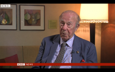 Former US secretary of state George Shultz (screen capture: BBC News)