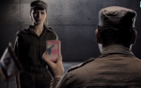A screenshot from the Garhi Show showing IDF soldier 'Esther Bluminsky' on trial for keeping a photo of Egyptian military spokesman Ahmed Ali in her purse. (screen capture, YouTube)