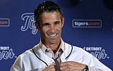 Brad Ausmus is introduced as the new Detroit Tigers manager during a news conference in Detroit Sunday, Nov. 3, 2013. Ausmus replaces Jim Leyland who stepped down as manager.(photo credit: AP Photo/Paul Sancya)