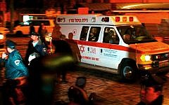 An ambulance bearing former Prime Minister Ariel Sharon enters Hadassah Ein Kerem Hospital outside Jerusalem late on Wednesday,January 4, 2006, after Sharon complained of "not feeling well." A short while after arriving a hospital spokesman announced that Sharon had suffered a "significant stroke." Sharon fell into a coma, from which he has still not awoken. (Photo credit: Nati Shohat/Flash90)