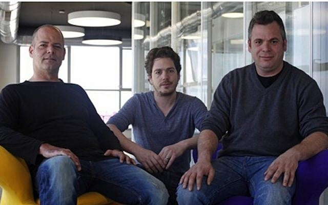 Wix co-founders (L. to R.): Giora Kaplan, Nadav Abrahami and Avishai Abrahami (Courtesy)