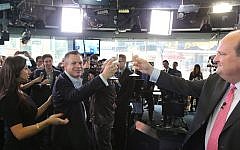 The Wix team toasts its IPO on the Nasdaq trading floor, November 2013. (Photo credit: Courtesy Wix)
