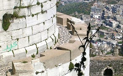 Grafitti in Crak des Chevaliers, a UNESCO World Heritage Site in Syria. (photo credit: GHF)