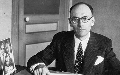 Raymond-Raoul Lambert, seen in his Strasbourg office in the 1930s, founded the Committee for Assistance to Refugees. (photo credit: Yad Vashem Holocaust Museum)