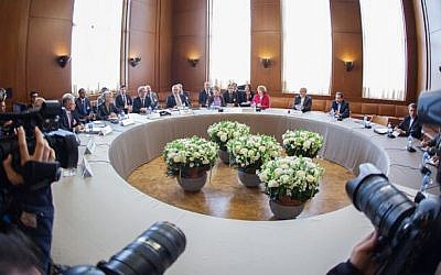 P5+1 delegations meet for talks on Iran's nuclear program at in Geneva November 7, 2013. (Photo credit: State Department/Twitter)