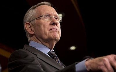 Senate Majority Leader Harry Reid of Nevada during a news conference on Capitol Hill in Washington, Thursday, November 21, 2013 (Jacquelyn Martin/AP)