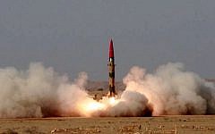 Test launch of a Pakistan-made Shaheen ballistic missile (screen capture: Youtube/Al Jazeera English)