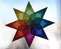 Colorful, lit stars for the making at Haifa's Mane-Katz Museum (Courtesy Mane Katz)