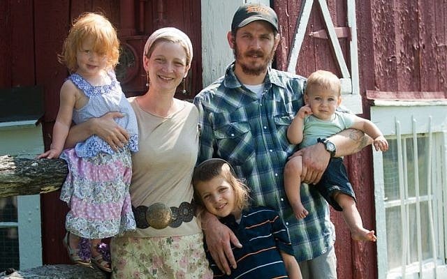 Tova Kinderlehrer and her husband, Micah Simmons, are hoping to draw 10 Jewish families to their farm in rural Pennsylvania. (photo credit: JTA)