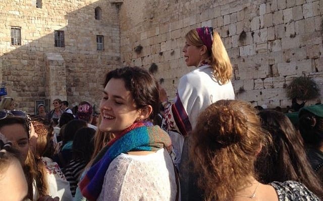 Women of the Wall praying at the Western Wall Monday. (photo credit: Debra Kamin/Times of Israel staff) Women of the Wall praying at the Western Wall Monday. (photo credit: Debra Kamin/Times of Israel staff)