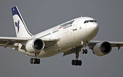 An Iranian airplane (photo credit: CC BY-SA Pieter v Marion, Flickr)