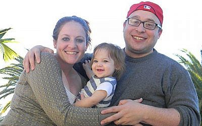 Hindy Poupko Galena and Seth Galena with their daughter Ayelet. (Courtesy of Seth Galena)