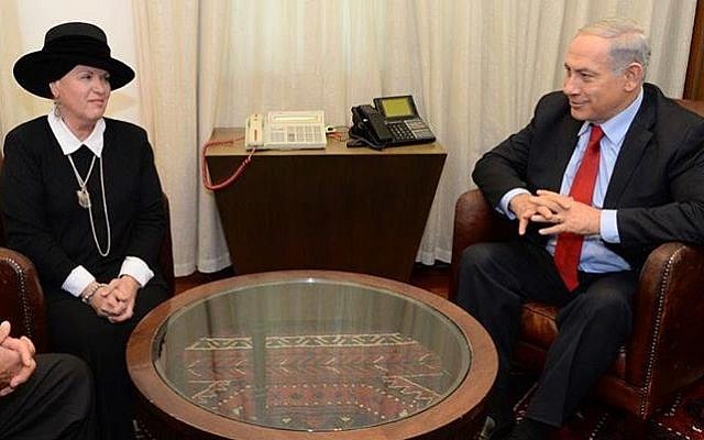 Esther Pollard (left) meets with Prime Minister Benjamin Netanyahu at his office in Jerusalem on Monday, December 23, 2013. (photo credit: Benjamin Netanyahu/Facebook) Esther Pollard (left) meets with Prime Minister Benjamin Netanyahu at his office in Jerusalem on Monday, December 23, 2013. (photo credit: Benjamin Netanyahu/Facebook)