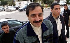 Rashid Abu-Shbak arrives at a meeting in Gaza, March 2004 (photo credit: AP/Adel Hana)