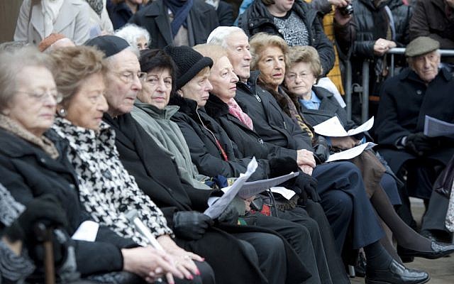 Some 150 people, predominantly Kinder, attended the Kindertransport ceremony in London on Sunday. (photo credit: BlakeEzraPhotography)