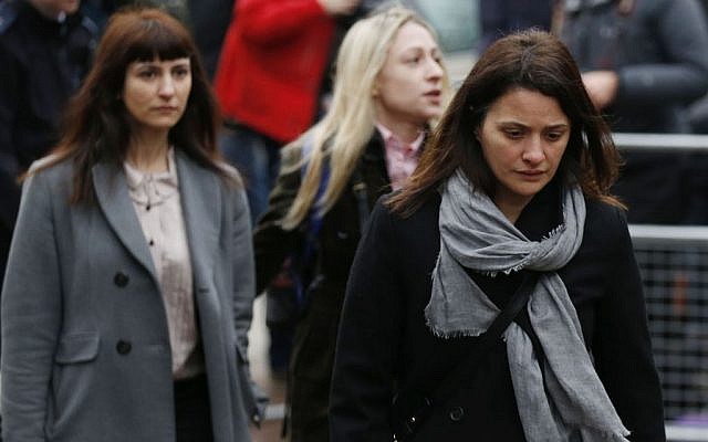 Elisabetta Grillo, foreground, and Francesca Grillo, left, arrive at Isleworth Crown Court in London, Wednesday, Dec. 4, 2013. (photo credit: AP Photo/Sang Tan) Elisabetta Grillo, foreground, and Francesca Grillo, left, arrive at Isleworth Crown Court in London, Wednesday, Dec. 4, 2013. (photo credit: AP Photo/Sang Tan)