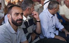 Palestinian prisoner Samer Issawi arrives to his home in Issawiya after he was released in the first phase of the prisoner exchange deal which took place between Hamas and the Israeli government. October 18, 2011. (Photo credit: Yonatan Sindel/Flash90)