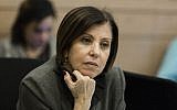 Meretz MK Zehava Galon. December 25, 2013. (Photo credit: Flash 90)