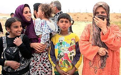 Syrian refugees in Mafraq. (photo credit: Debra Kamin/Times of Israel)