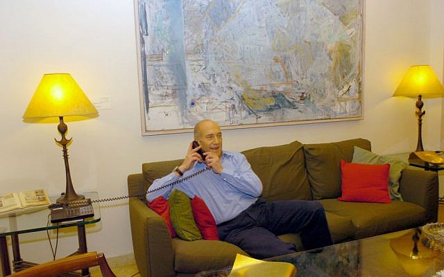 Hello, NSA? Then Prime Minister Ehud Olmert speaking on the phone in March of 2007. Recent reports allege the NSA eavesdropped on Israeli government officials, including Olmert. (photo credit: Yossi Zamir/Flash 90) Hello, NSA? Then Prime Minister Ehud Olmert speaking on the phone in March of 2007. Recent reports allege the NSA eavesdropped on Israeli government officials, including Olmert. (photo credit: Yossi Zamir/Flash 90)