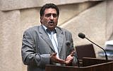 Former Israeli Arab Knesset member Azmi Bishara (photo credit: Flash90)