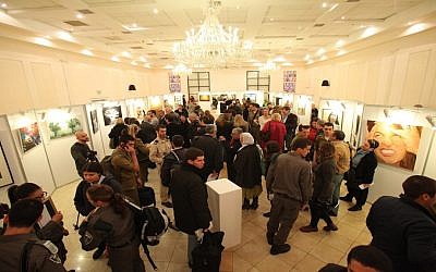 The artists checking out the exhibit (photo credit: Yossi Gamzo Letova)