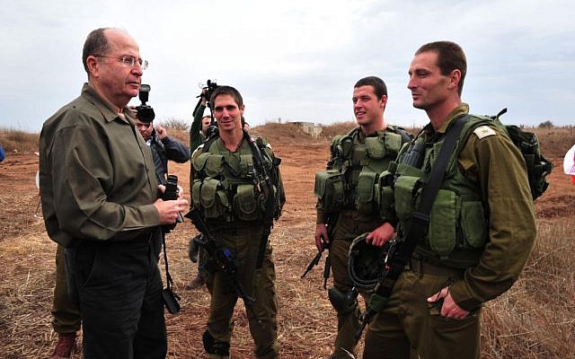 Defense Minister Moshe Ya'alon during a recent visit to the Golan Heights (Photo credit: Ariel Hermoni/ Ministry of Defense) Defense Minister Moshe Ya'alon during a recent visit to the Golan Heights (Photo credit: Ariel Hermoni/ Ministry of Defense)
