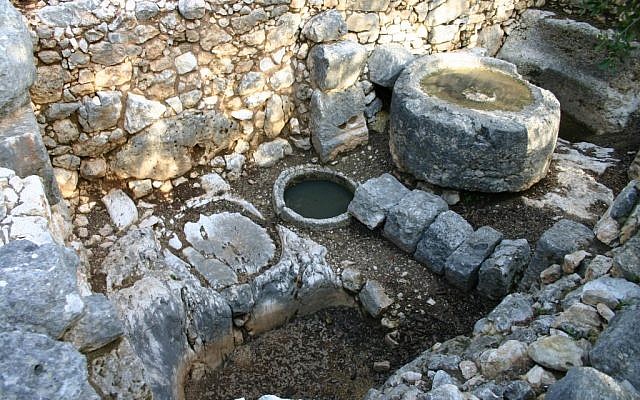 Dan'ila oil press (photo credit: Shmuel Ba-Am)