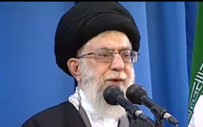 Iran's Supreme Leader Ayatollah Ali Khamenei (screen capture: YouTube/PressTVGlobalNews)