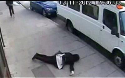 Screenshot from a 'Knockout Game' attack last month in New York