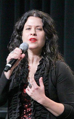 Neshama Carlebach performing at the Union for Reform Judaism’s biennial in San Diego, December 2013. (photo credit: URJ/JTA)