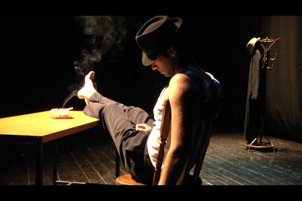 At the start of 'The City,' the rap-hip-hop-beatbox-driven show from ensemble The Victor Jackson Show (photo credit: Menashe Katitub)