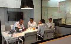 At work at the Elevator Fund in Tel Aviv (Photo credit: Courtesy)