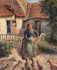 'Shepherdess Bringing in Sheep' by Camille Pissarro (photo credit: public domain, Wikimedia Commons)