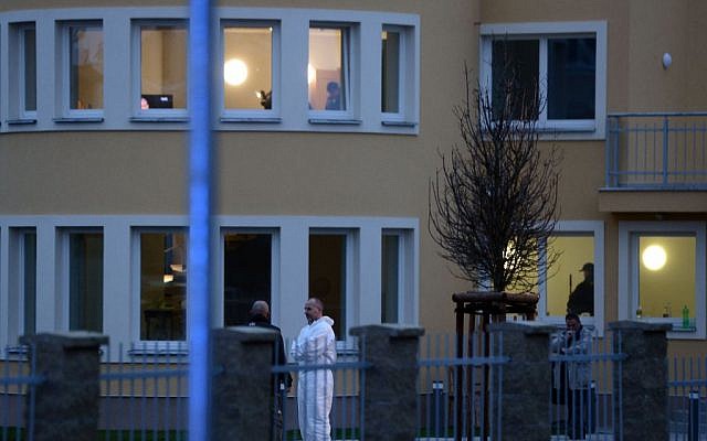 Investigators outside the residence of Palestinian ambassador to the Czech Republic, Jamel al-Jamal, who died after an explosion in his diplomatic residence in Prague on January 1, 2014. (AP/CTK, Katerina Sulova) Investigators outside the residence of Palestinian ambassador to the Czech Republic, Jamel al-Jamal, who died after an explosion in his diplomatic residence in Prague on January 1, 2014. (AP/CTK, Katerina Sulova)