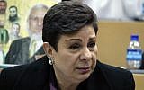 PLO official Hanan Ashrawi (Ahmad Gharabli/Flash90)