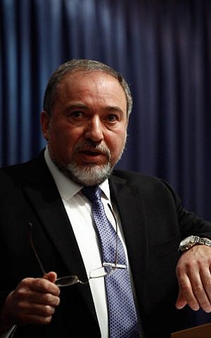 Foreign Minister Avigdor Liberman  in Jerusalem. January 05, 2014. (photo credit: FLASH90)