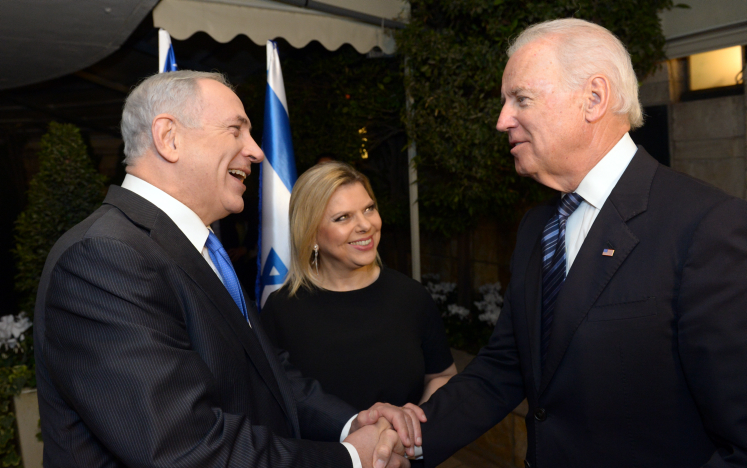 Prime Minister Benjamin Netanyahu and US Vice President Joe Biden in better days, on Monday, January 13, 2014. (photo credit: Haim Zach/GPO/Flash 90) Prime Minister Benjamin Netanyahu and US Vice President Joe Biden in better days, on Monday, January 13, 2014. (photo credit: Haim Zach/GPO/Flash 90)
