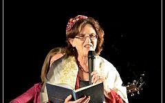 Rabbi Miri Gold celebrates Simhat Torah at Kibbutz Gezer (photo credit: Sarah Gimbel)
