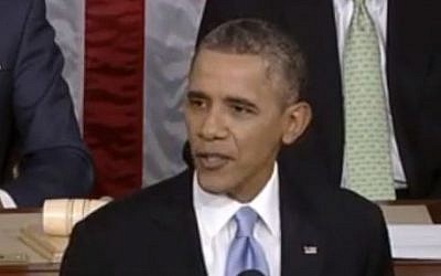 US President Barack Obama delivers the 2014 State of the Union address (screen capture: White House)