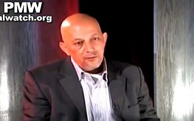 Issa Abd Rabbo speaks about the murder he committed during an interview on Ma’an TV (Photo courtesy: Palestinian Media Watch)
