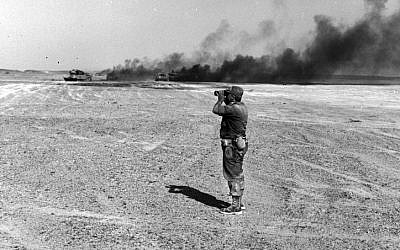 Sharon, who both lived and fought in the desert often, was at home in forbidding climates (Photo credit: GPO/ Flash 90)