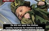 Baby Mahdi, Hezbollah's youngest member (photo credit: screen capture: YouTube)