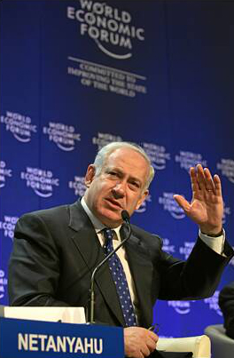 Then-opposition leader Benjamin Netanyahu at the World Economic Forum in Davos, January 30, 2009 (photo credit: World Economic Forum) Then-opposition leader Benjamin Netanyahu at the World Economic Forum in Davos, January 30, 2009 (photo credit: World Economic Forum)