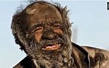 Amou Haji, possibly the world's dirtiest man. (screen capture: YouTube)
