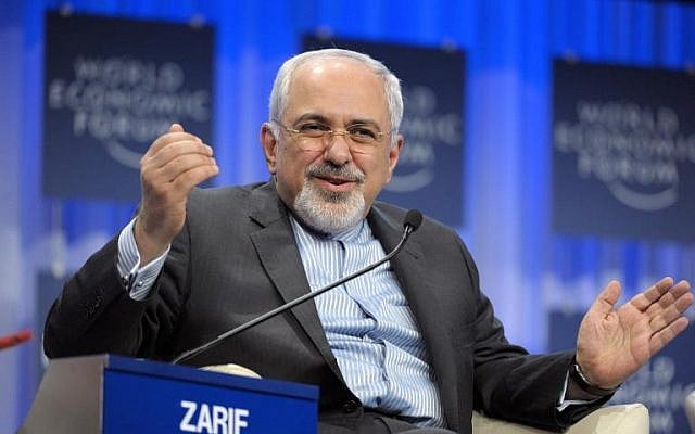 Iranian Foreign Minister Mohammad Javad Zarif at The World Economic Forum in Davos on January 24, 2014. (photo credit: AFP/Eric Piermont) Iranian Foreign Minister Mohammad Javad Zarif at The World Economic Forum in Davos on January 24, 2014. (photo credit: AFP/Eric Piermont)