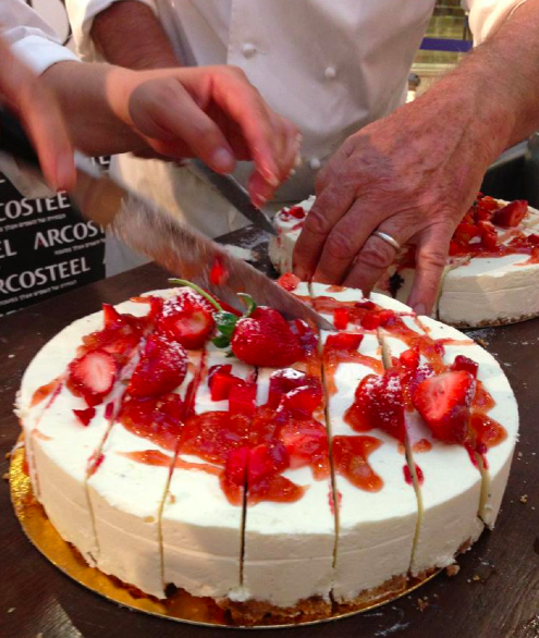 A Gaya strawberry topped cake (Courtesy Gaya Bertele)
